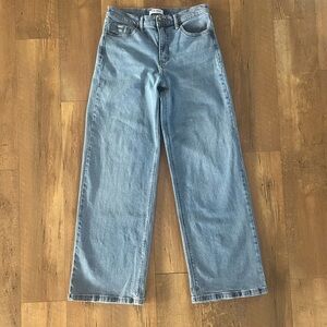 Nine West Wide Leg Jeans Size 4 Mid Rise Light Wash Denim
